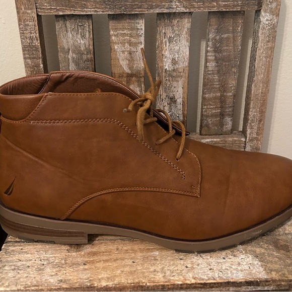 Nautica Shoes Nautica Mens 3 Largo Chukka Boots Brown Lace Up Ankle